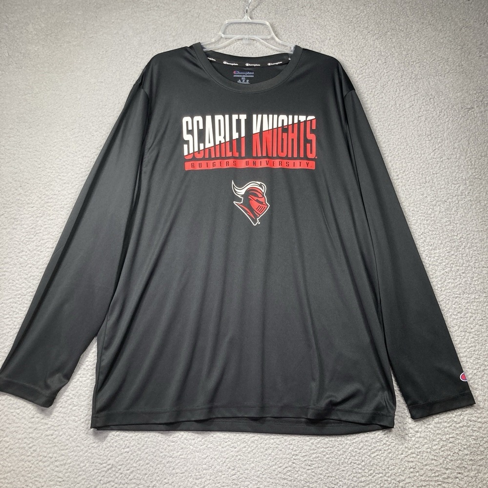Rutgers University Scarlett Nights Shirt Adult 2X  Black Long Sleeve Champion